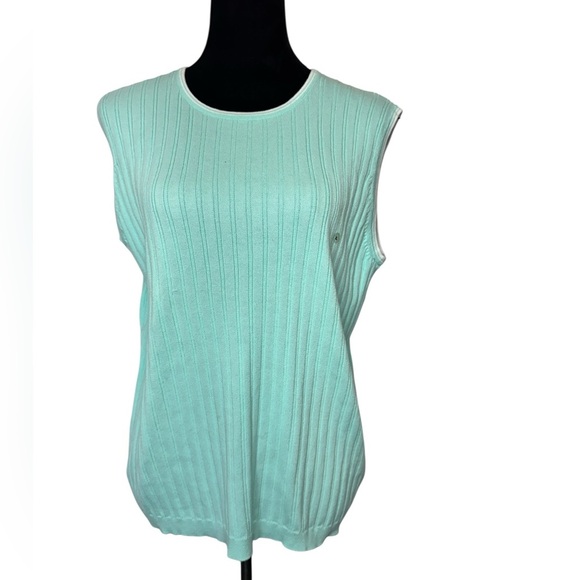 Tabi International Sleeveless Ribbed Top Mint - Picture 2 of 8